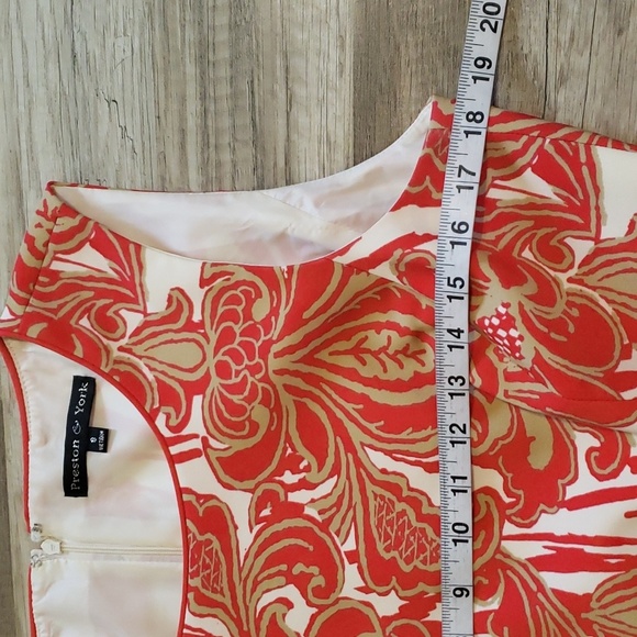 PRESTON AND YORK SLEEVELESS PLEATED  FIT AND FLARE  DRESS SZ 8 - Picture 4 of 10